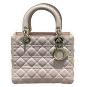 Christian Dior Lady Medium Pink GD Lamb Shoulder Bag